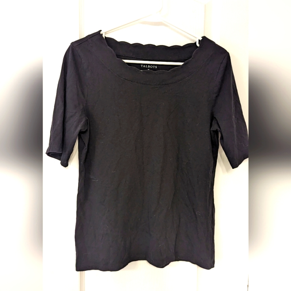 Talbots Black Shirt Sz M